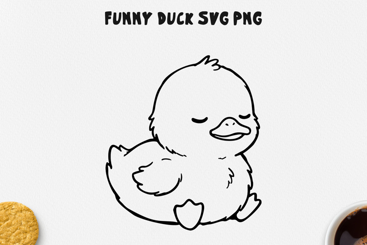 Cute Duck Doodle Clipart PNG SVG
