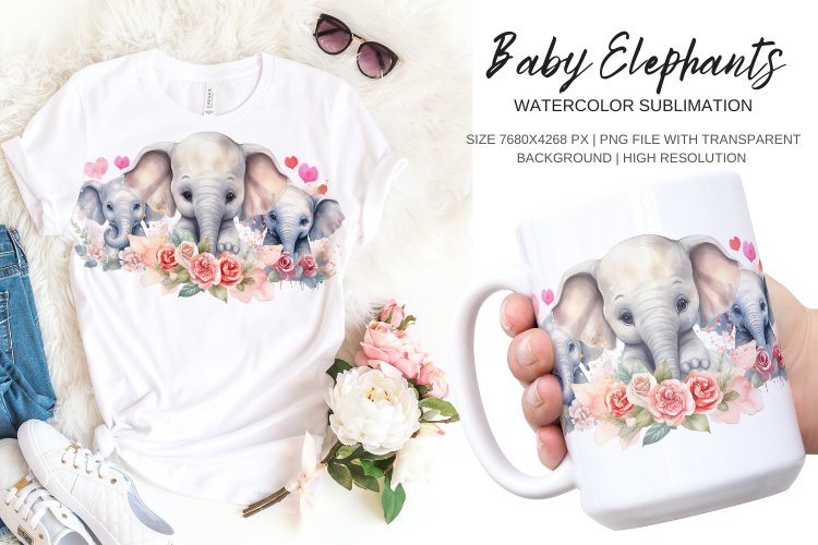 Cute Elephant Clipart Image 9