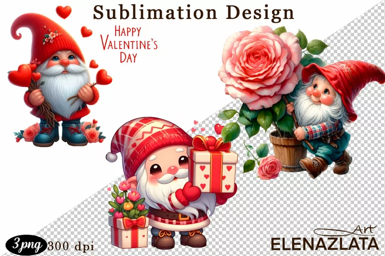Cute gnome clipart, birthday gnome sublimation