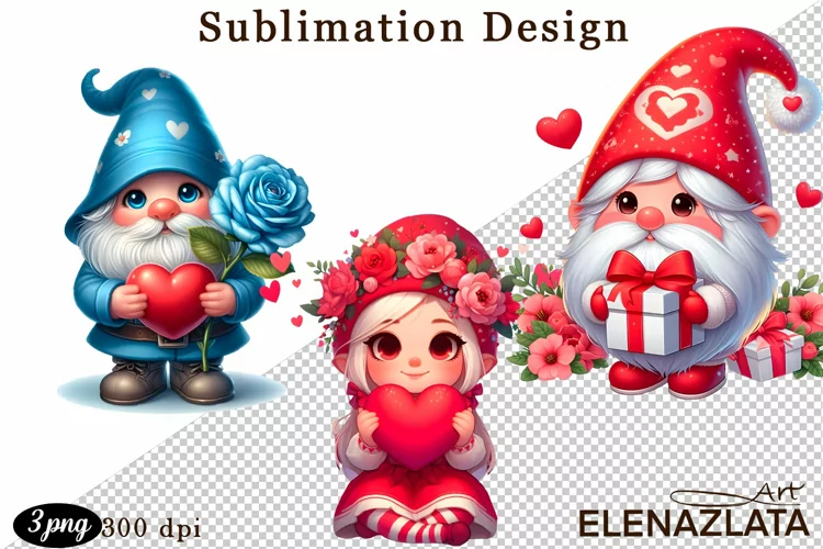 Cute gnome clipart, birthday gnome sublimation