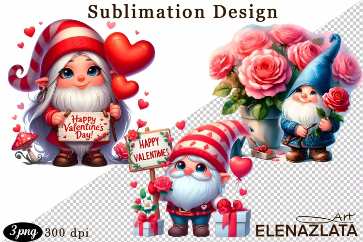 Cute gnome clipart, birthday gnome sublimation