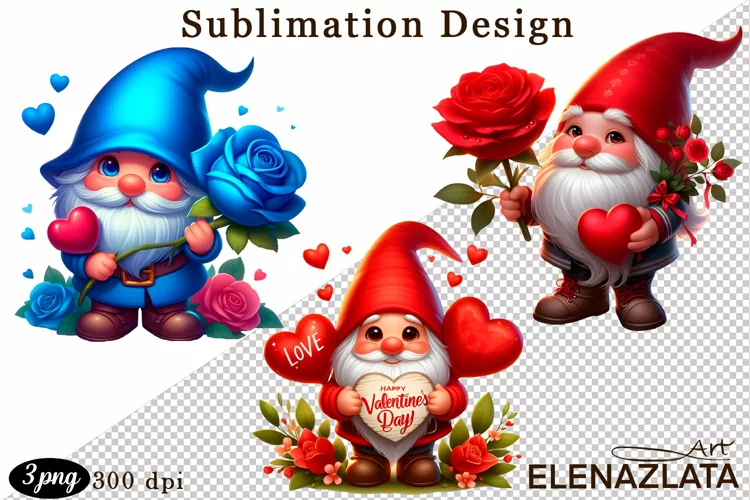 Cute gnome clipart, birthday gnome sublimation