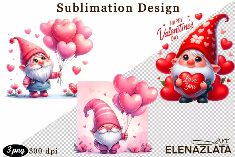 Cute gnome clipart, birthday gnome sublimation