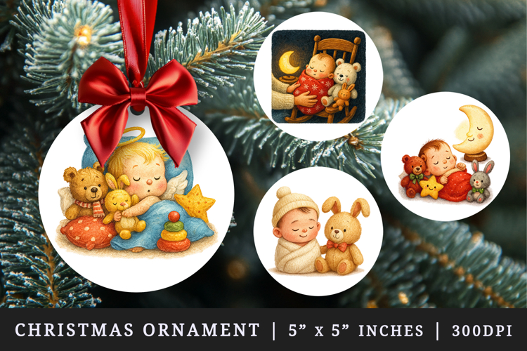 Christmas Ornament Sublimation Designs Image 3