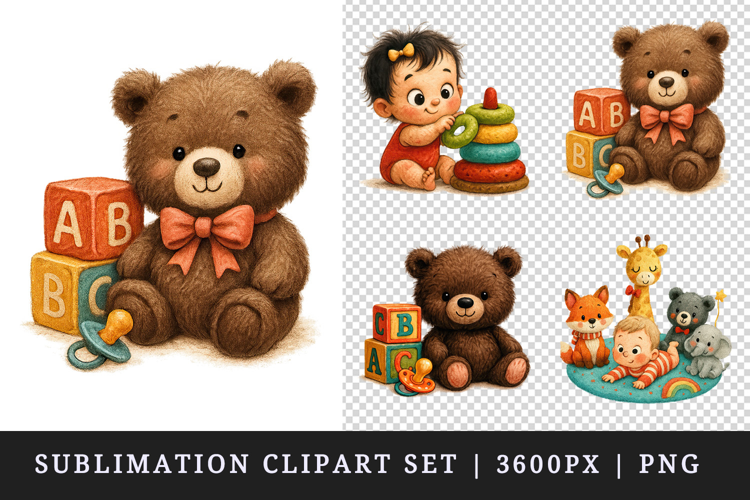 Cute Baby clipart printable sublimation design png