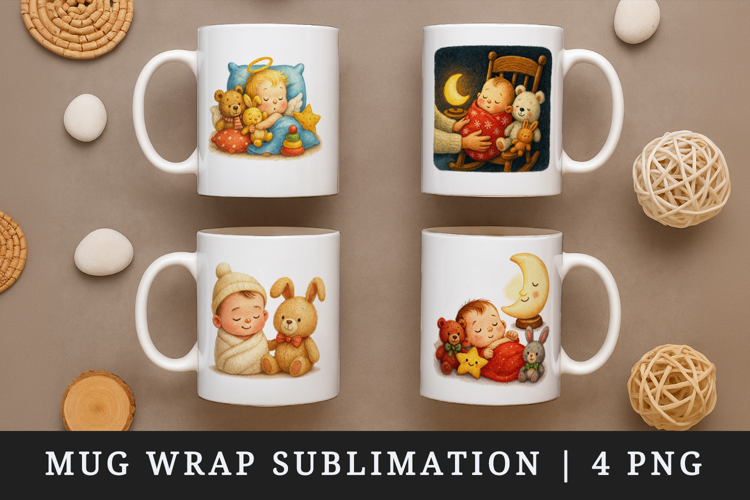 Cute Baby mug wrap printable sublimation design