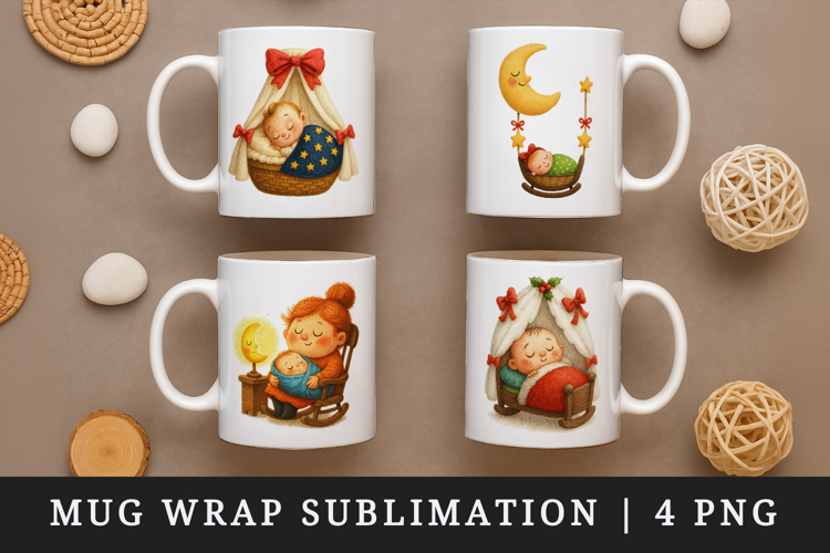 Cute Baby mug wrap printable sublimation design