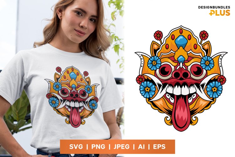 Magnificent Balinese Barong Illustration for T-Shirt Design