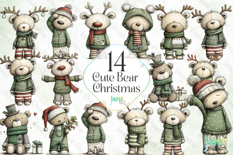 Cute Bear Christmas Sublimation