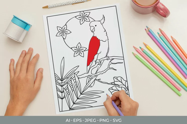 Cute Cockatoo Coloring Page