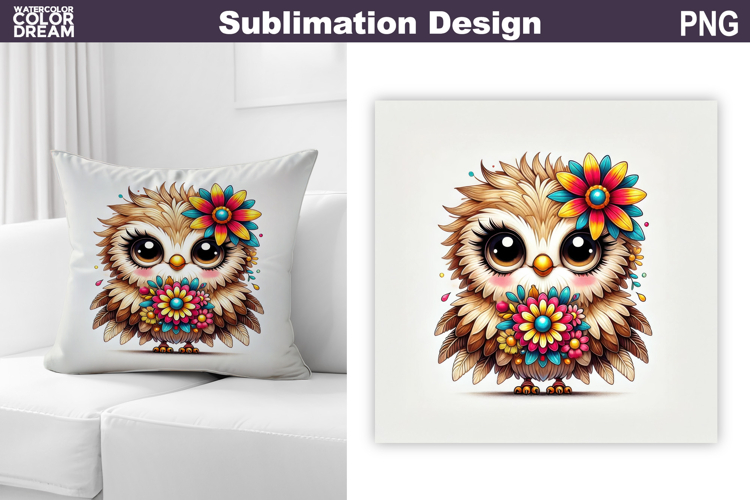 Cute Bird Pillow Sublimation | Funny Bird Floral
