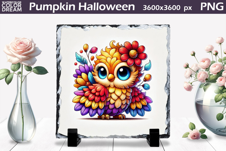 Cute Bird Sublimation Slate | Bird Floral Design