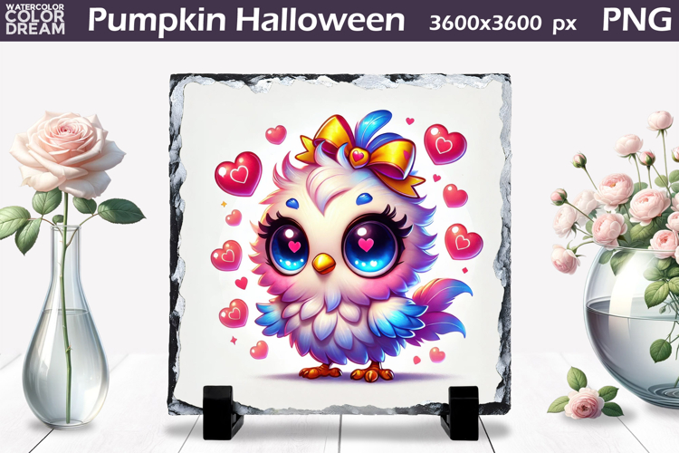 Cute Bird Sublimation Slate | Bird Heart Design