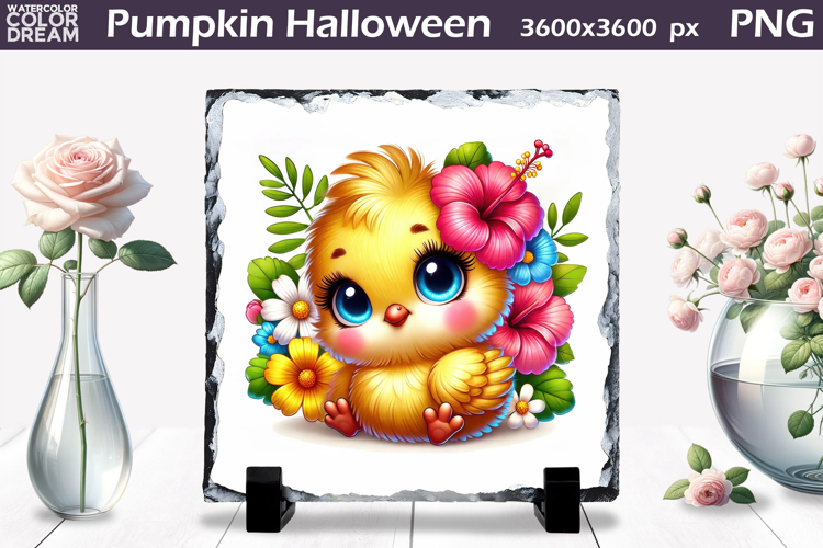 Cute Bird Sublimation Slate | Bird Floral Design