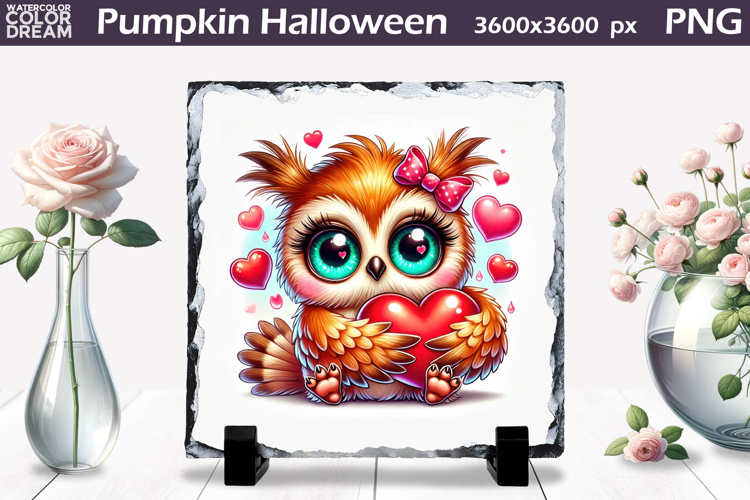 Cute Bird Sublimation Slate | Bird Heart Design