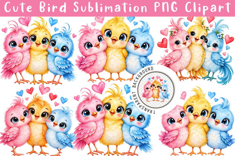 Cute Bird Sublimation PNG Clipart