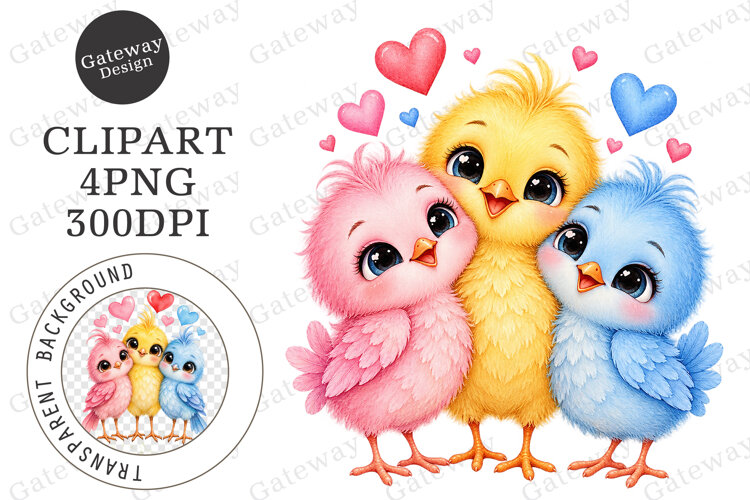 Cute Bird Sublimation PNG Clipart example image 1