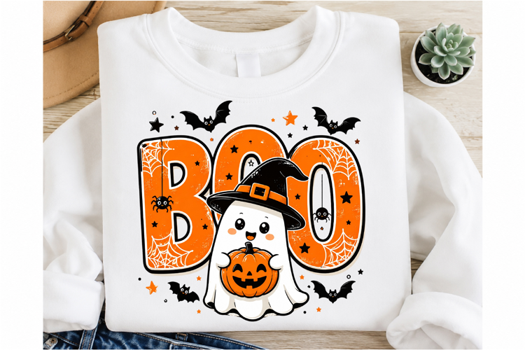 Cute BOO Ghost PNG, Kawaii Halloween Ghost