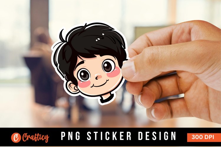 Cute Boy Sticker Clipart,Cute boy sticker,Fun sticker