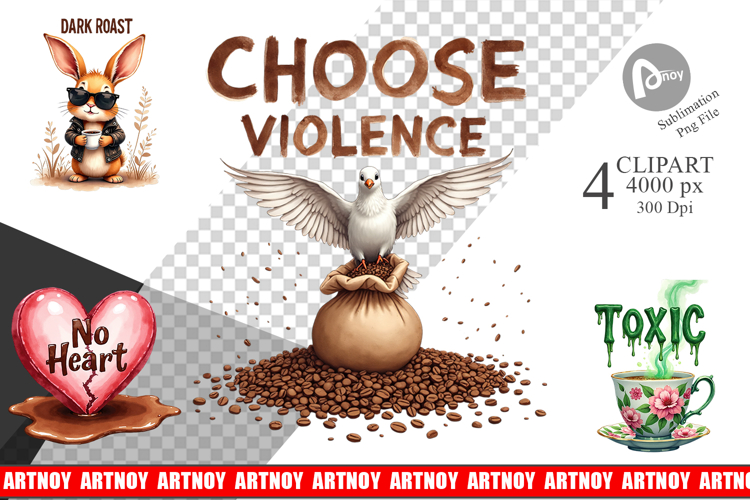 Bitter Coffee Goth Sarcastic Clipart