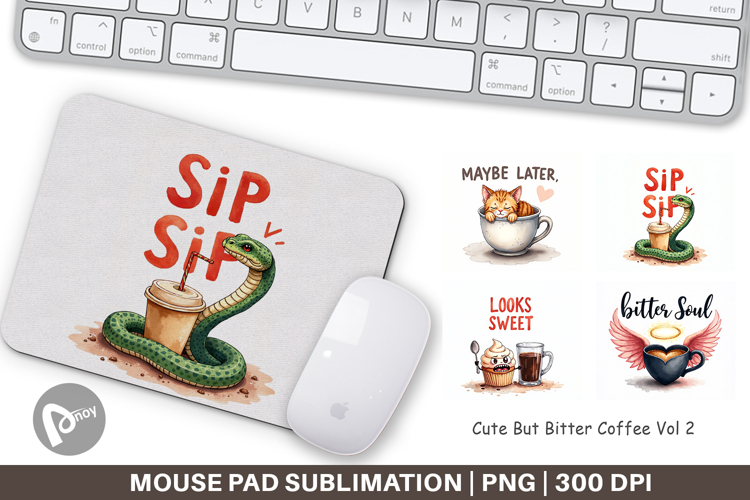 Bitter Coffee Goth Sarcastic Mouse Pad
