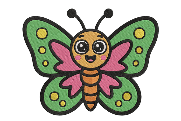 Cute Butterfly Embroidery Design