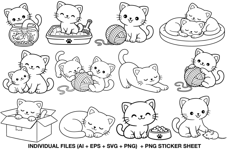 Cat Outline Svg Image 2