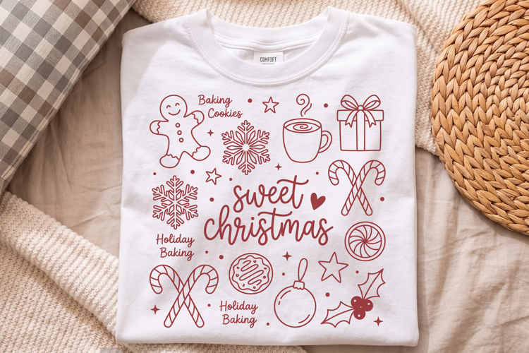Cute Christmas Baking Shirt Design,Sweet Christmas
