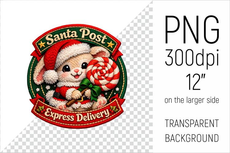 Christmas Bunny Patch | Santa Post Express Delivery