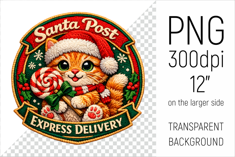 Christmas Cat Clipart Image 6