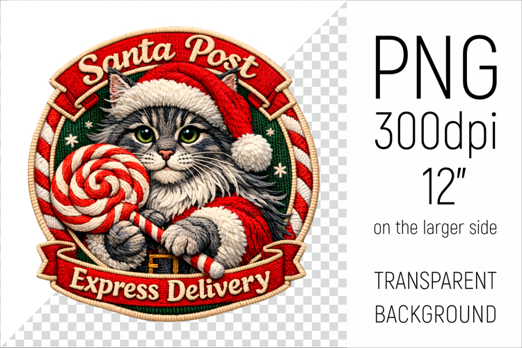 Christmas Cat Clipart Image 3