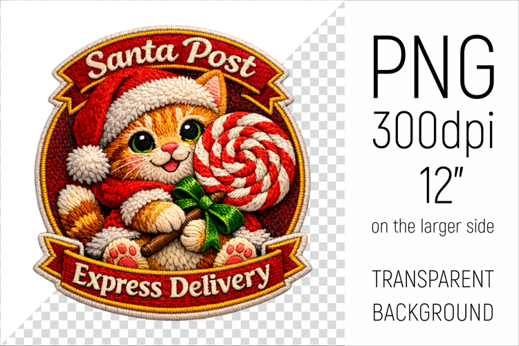 Christmas Cat Clipart Image 7