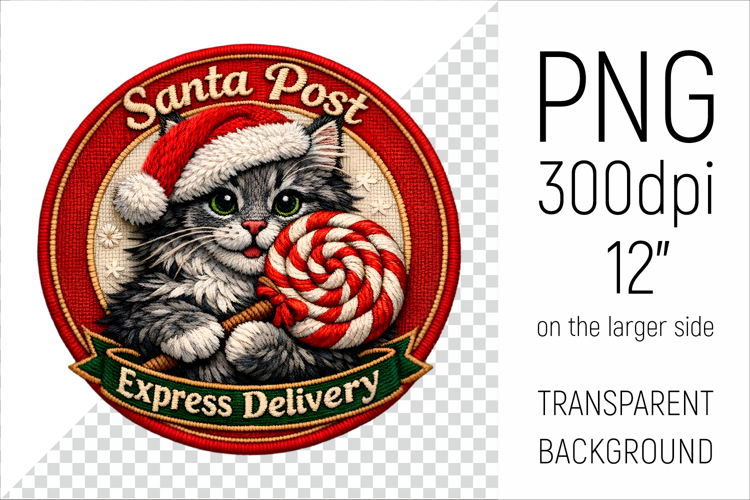 Christmas Cat Clipart Image 4
