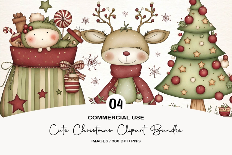 Cute Christmas Clipart Sublimation