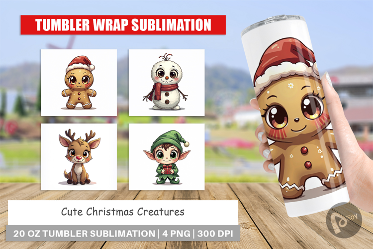 Cute Christmas Creatures Tumbler