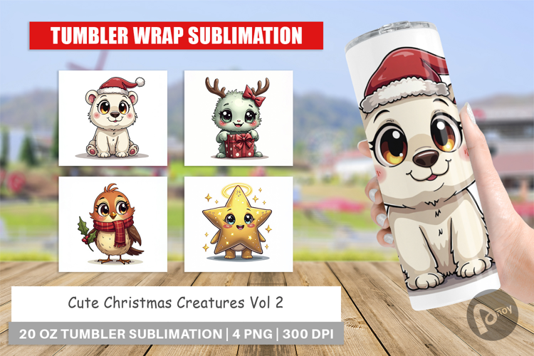 Cute Christmas Creatures Tumbler
