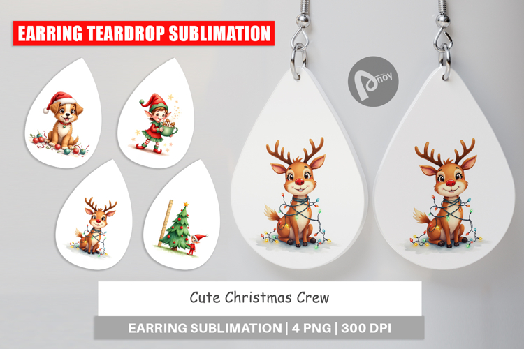 Cute Christmas Crew Earring
