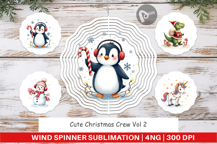 Cute Christmas Crew Wind Spinner