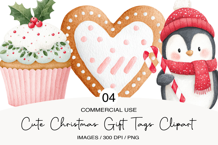 cute Christmas gift tags clipart