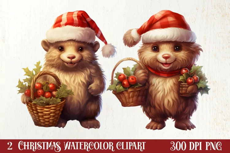Cute Christmas Highland Cow Clipart, Christmas PNG