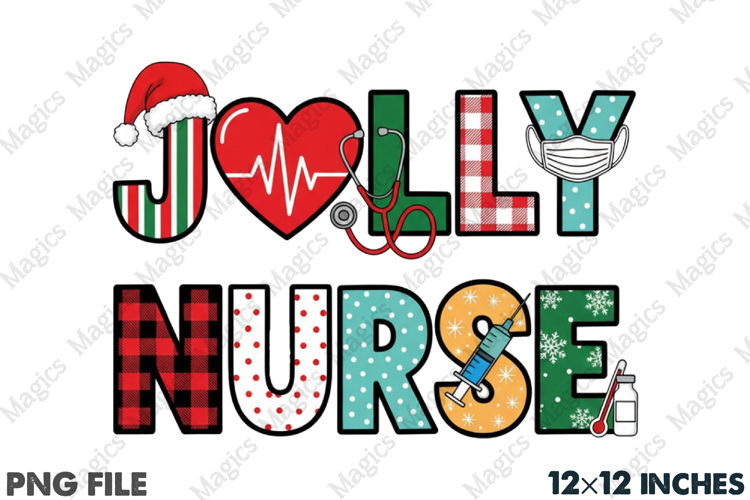 Christmas Jolly Nurse PNG