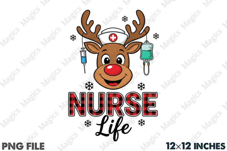 Cute Christmas Nurse PNG Clipart