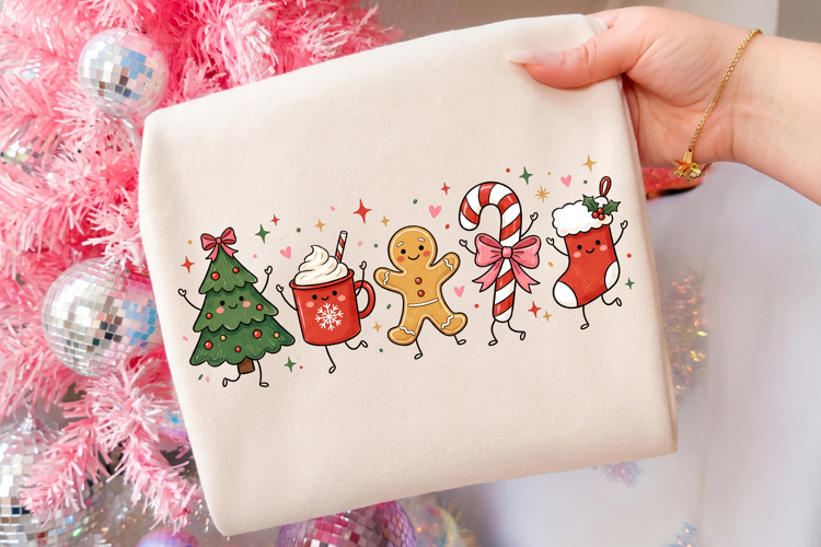 Cute Christmas Png, Doodle Xmas Sublimation Design
