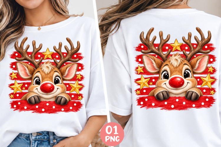 Cute Christmas Reindeer PNG