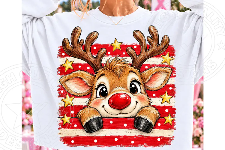 Cute Christmas Reindeer PNG