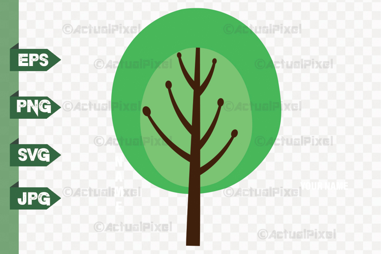 Cute Colorful Whimsical Tree Clip Art