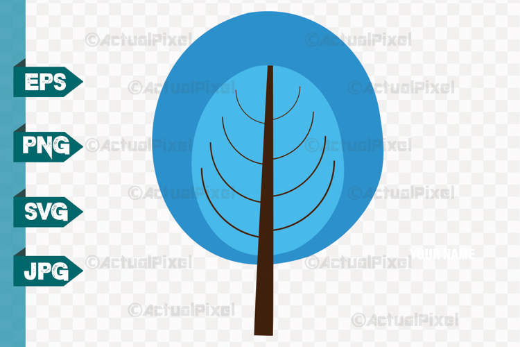 Cute Colorful Whimsical Tree Clip Art
