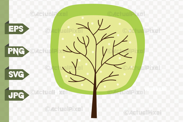 Cute Colorful Whimsical Tree Clip Art