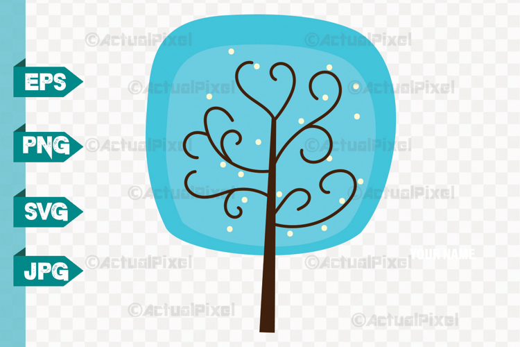 Cute Colorful Whimsical Tree Clip Art
