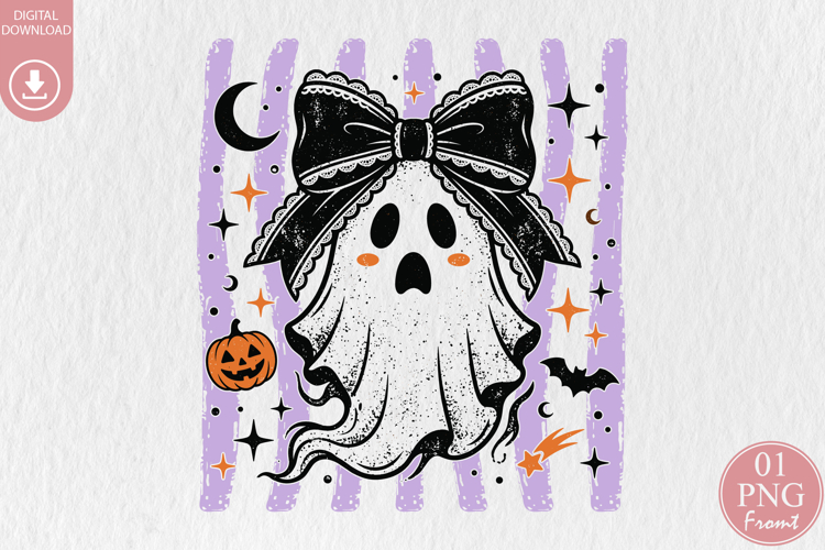 Cute Coquette Ghost Sublimation, Halloween Ghost PNG
